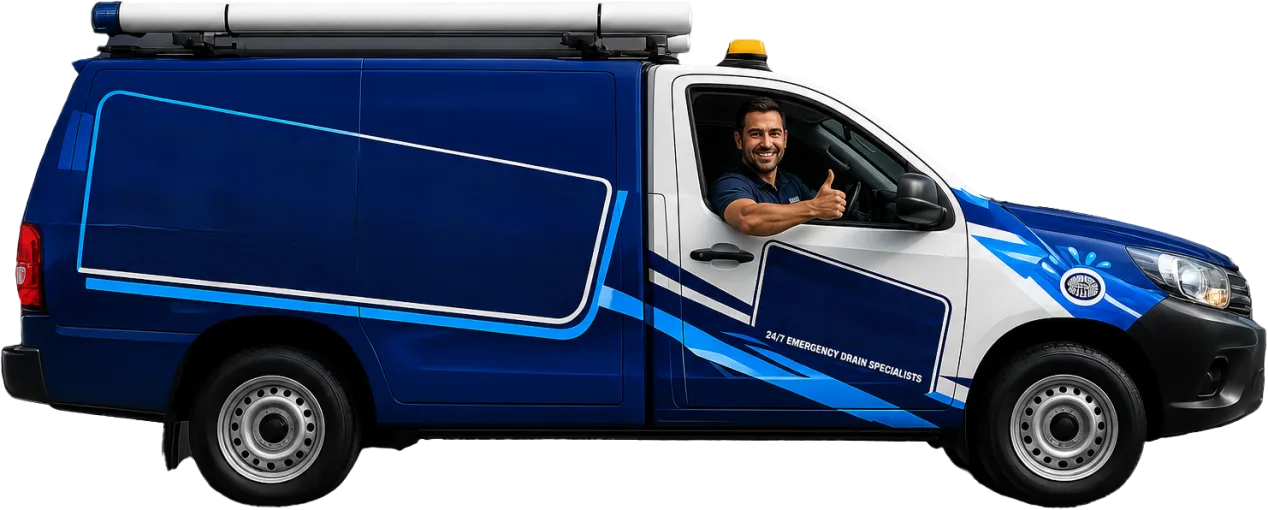 Our drain service van out on a Arncliffe job